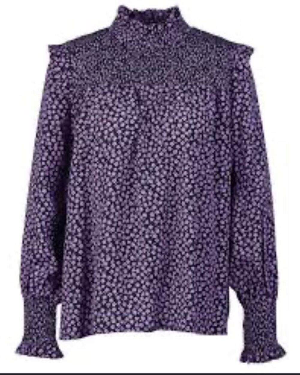 Barbour Purple and Black Floral Top - 14